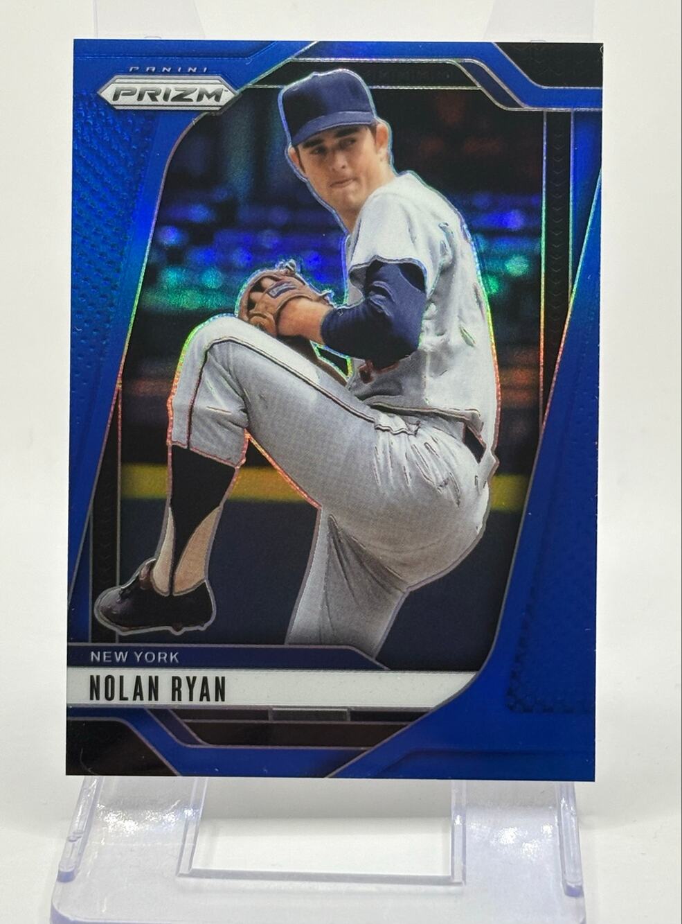 2025 Panini Prizm Nolan Ryan Blue Prizm Refractor 49/199 SP Mets Rangers